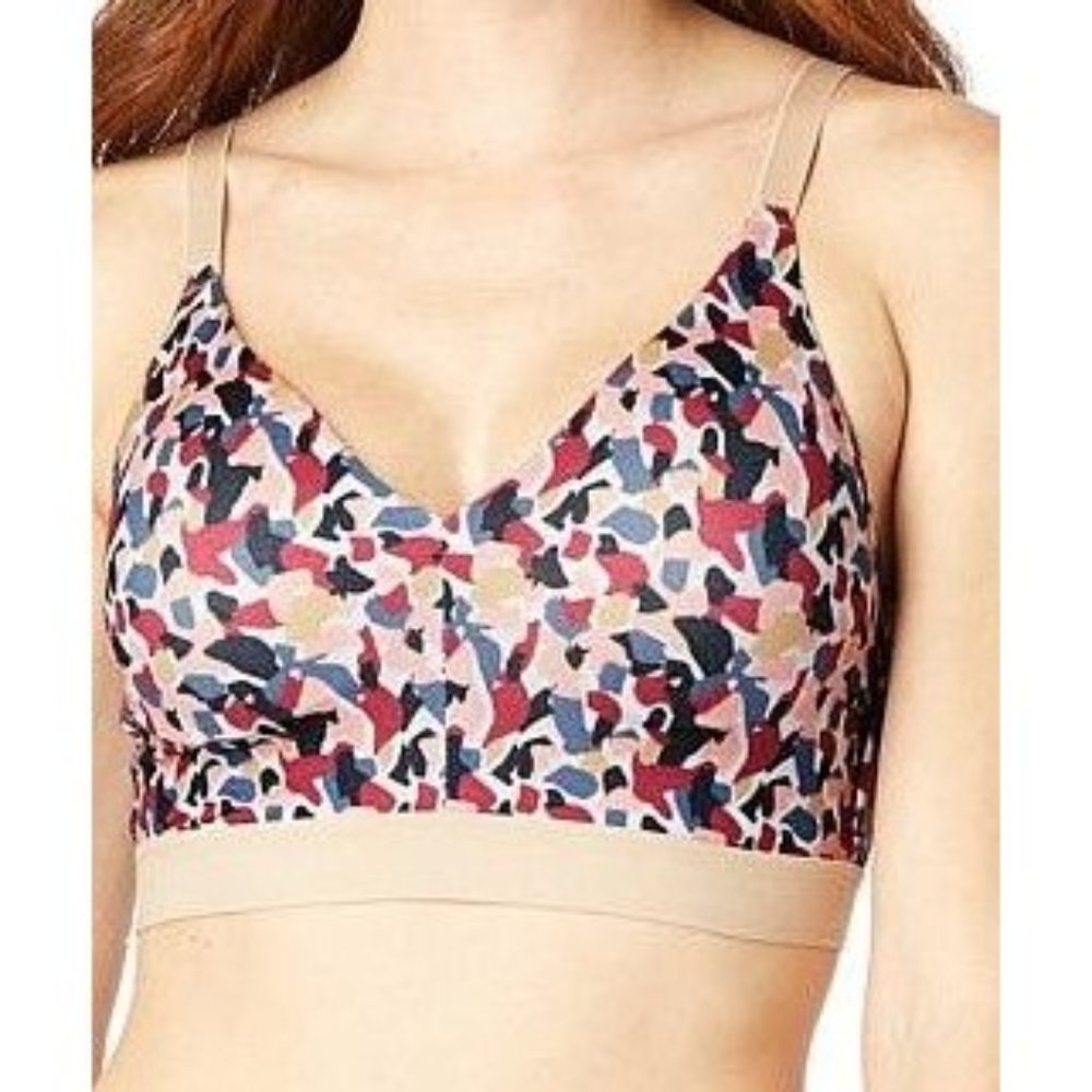 Rhonda Shear 2-pk Adjustable Convertible Strap Plunge Bra 782-132 XL Abstract Ca